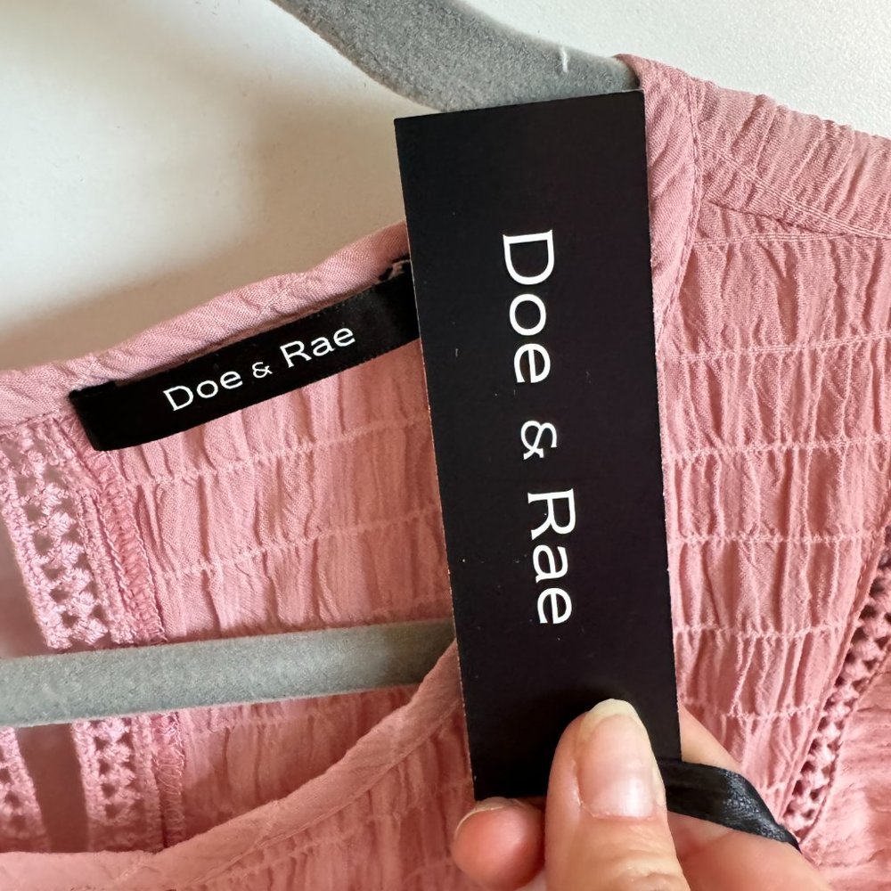 NWT Doe & Rae Sunset Pink Sleeveless Blouse - Picture 4 of 5